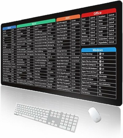 Excel Shortcuts Keys Mouse Pad (90x40cm)