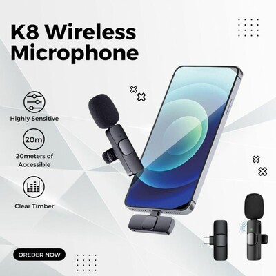 K8 Wireless Lavalier Mic (Type-C Mic)